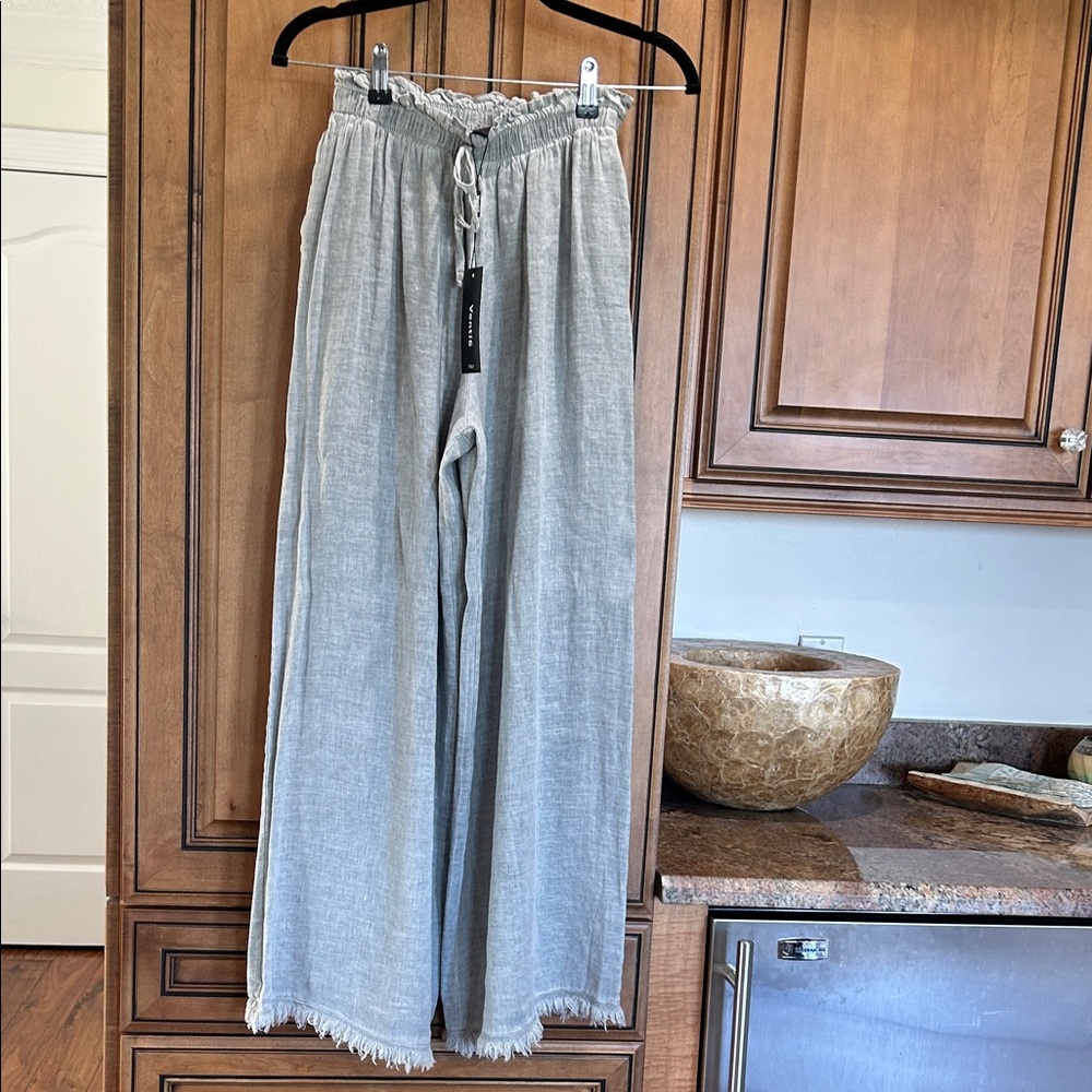 Venti6 linen Wide Leg Gray Pants. NWT